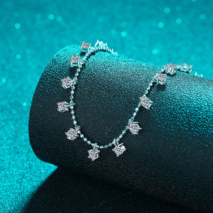 Plateado PT950 Platinum Starry Sky Full Lab-Grown Collar de diamantes para mujeres En stock Cadena de clavícula al por mayor disponible - Product Image 2