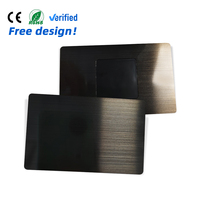 Carte de membre professionnelle en métal CR80 noir mat en acier inoxydable, fonction de paiement RFID NFC, étanche, 13,56 MHz