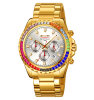 Montre de luxe moderne pour homme, nouvelle collection, bracelet en acier inoxydable, étanche, boîtier en alliage, verre, aiguilles, chronomètre