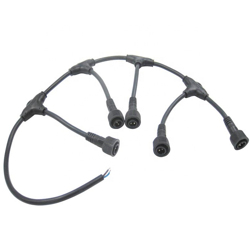 AOHUA 3-х полосная T тип кабель сплиттер водонепроницаемый Провод Литой Электрический разъем