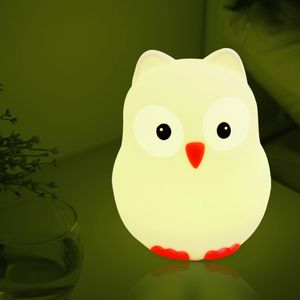 Nuovi prodotti USB ricaricabili in Silicone LED luce notturna con la forma di uccello per bambini bambino bambino regalo di festa - Product Image 3