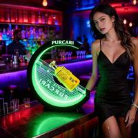Présentoir lumineux LED en acrylique pour bouteilles de bar de boîte de nuit