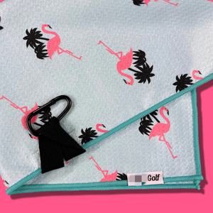 ゴルフアクセサリープリントカスタムロゴワッフル磁気マイクロファイバーマグネットゴルフタオルゴルフクラブクリーナークリップフック付き - Product Image 2