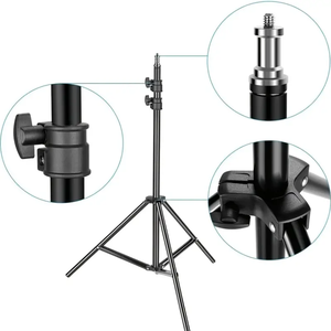 2.1m trépied support anneau lumineux trépied avec 1/4 tête de vis pour Photostudio Softbox Flash réflecteur caméra téléphone anneau lumineux - Product Image 4