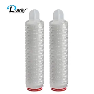 Factory 0.22 Micron 10 Inch Code 7 PES Membrane Filter Cartridges Industrial Pleated Filters für White Spirit Filtration