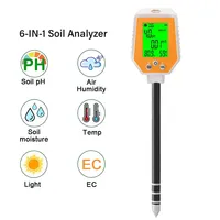 HEDAO YY-1088G Sol Mètre pH Humidité Fertilité Lumière Temp Humidité Testeur Analyseur Précis pour Jardin Pelouse Ferme Plantes