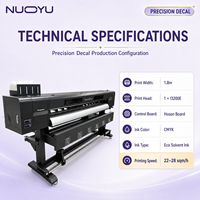 Machine d'impression d'autocollants 1,8 m avec 1 carte Hoson I3200E, machine de découpe de précision grand format CMYK, vente en gros OEM
