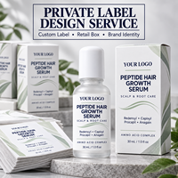 Sérum de croissance capillaire OEM à marque privée avec Redensyl, peptides, gingembre et acide hyaluronique pour cheveux clairsemés, soin du cuir chevelu et cheveux d'apparence plus volumineuse