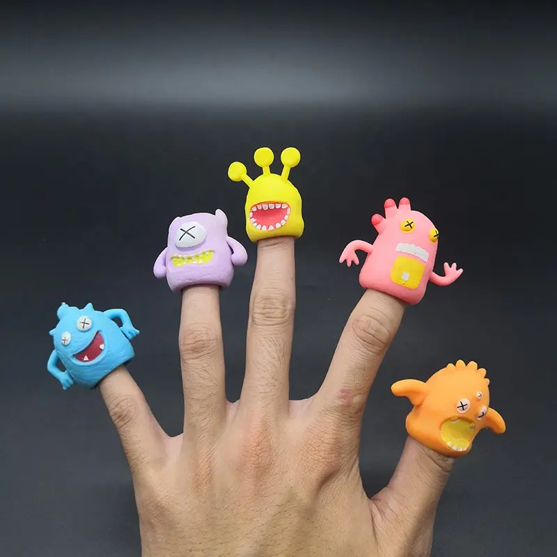 Оптовая продажа, мягкие пластиковые куклы-пальчики из ТПР, игрушки для детей