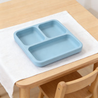 Assiettes en silicone de qualité alimentaire pour bébés et tout-petits, design divisé, sans BPA, assiette à dîner en silicone pour tout-petits, best-seller