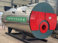 Chaudière industrielle à eau chaude à double combustible (huile et gaz) à tubes de fumée horizontaux basse pression de 7 MW à commande automatique