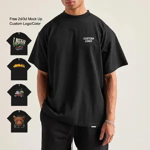 Drop Shoulder Heavyweight Cotton Boxy Oversized T-Shirts Fit Custom Design Oversized Tshirt 320gsm Graphic Men Tee Shirt