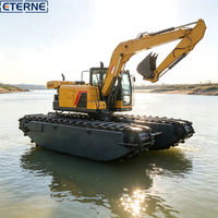 Excavatrice flottante amphibie personnalisée de 8 tonnes pour le dragage de rivières intérieures et la construction de marais