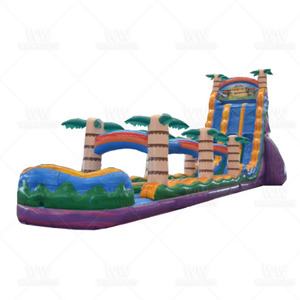 Toboggan gonflable de qualité commerciale en PVC, château gonflable, toboggan aquatique tropical, utilisation intérieure et extérieure, usage résidentiel, garantie de 3 ans - Product Image 3