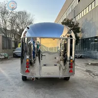 Kiosque mobile multifonctionnel en acier inoxydable, camion de restauration unique et personnalisé, remorque alimentaire pour barbecue
