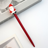 Lot en gros de stylos à bille en métal avec capuchon en forme de poupée Tomte suédoise 3D, logo personnalisé, pour cadeaux de fête de Noël