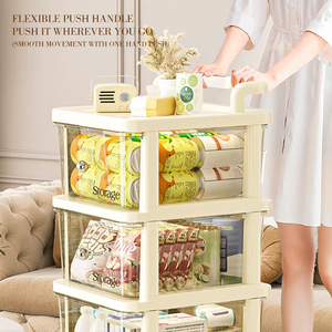 Chariot de <span class=keywords><strong>rangement</strong></span> coulissant en plastique mobile à <span class=keywords><strong>bas</strong></span> prix, tiroir, armoire - Product Image 5