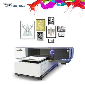 Fortuin Uv Printer 6090 Hoge Snelheid I1600 Hoofd Uv Afdrukken Voor Souvenirs Metalen Plaat Plastic Hout Drukmachine