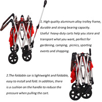 Sièges haut face à face Double poussette réglable Protection UV Canopy Kids Wagon