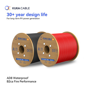<span class=keywords><strong>สาย</strong></span>เคเบิลโซลาร์เซลล์ PV ขนาด 4-25 ตร.มม. 1500V DC ได้รับการรับรองมาตรฐาน TUV ฉนวน XLPE สองชั้น ป้องกันรังสียูวี สำหรับสถานีไฟฟ้าพลังงานแสงอาทิตย์ - Product Image 1
