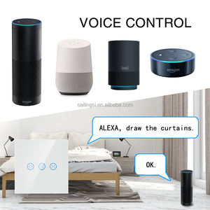 SLS 86mm WiFi sakelar tirai pintar untuk rol tirai/rana Panel sentuh kompatibel tirai Motor Alexa/aplikasi kehidupan pintar IP22 - Product Image 3