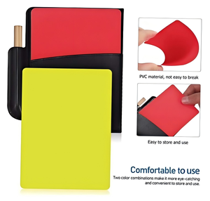 Carte rouge et jaune avec carnet et crayon pour l'entraînement sportif (football, basketball) – Équipement d'avertissement et outils d'arbitrage personnalisés - Product Image 3