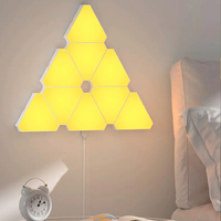 10 pièces/ensemble lumière de salle de jeu multicolore intelligente murale décorative Rgb applique murale Triangle