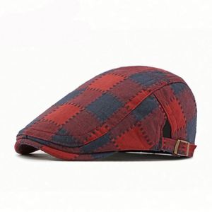 High Quality Men's Fashion Retro Gatsby Plaid Ivy <b>Cap</b> for Men <b>Flat</b> Ivy Herringbone Duckbill Newsboy Beret Ivy Hats - Product Image 6