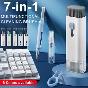 Kit de cepillo <span class=keywords><strong>limpiador</strong></span> de teclado de computadora 7 en 1, pluma de limpieza de auriculares para auriculares, <span class=keywords><strong>limpiador</strong></span> de Herramientas de limpieza de teléfonos iPad - Product Image 2