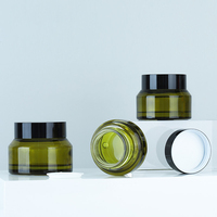 Flacon en verre vide de luxe vert personnalisé, finition givrée, estampage doré pour huile essentielle et sérum capillaire - 30ml/50ml/100ml