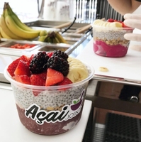 8oz 12oz 16oz 24oz 32oz crème glacée aux fruits jetables transparents pour animaux de compagnie/pla en plastique Dessert salade à emporter Dessert Acai bol avec couvercle