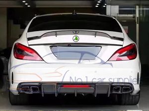 Diffuseur arrière de style R en fibre de carbone de haute qualité C218 CLS avec éclairage pour Mercedes Benz Classe <span class=keywords><strong>C</strong></span> <span class=keywords><strong>63</strong></span> <span class=keywords><strong>AMG</strong></span> - Product Image 6