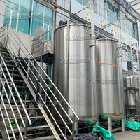 Réservoir de mélange industriel en acier inoxydable SPX 15T avec homogénéisateur pour savon liquide, shampooing, équipement de production de crème cosmétique