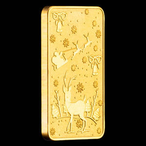 Gran oferta Feliz Navidad Santa Claus chapado en oro Bar vacaciones recuerdo Bar conmemorativo para regalo o decoración - Product Image 3