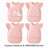 Nouveaux bavoirs en PU pour bébé, motif dessin animé, imperméables, anti-salissures, avec ailes d'ange, pour l'alimentation des tout-petits