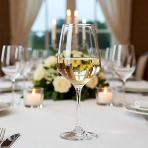 مجموعة من <span class=keywords><strong>6</strong></span> كؤوس زجاجية للنبيذ الأبيض والأحمر بسعة 430 مل، أدوات شرب عالية الجودة للحفلات والأعراس مع شعار مخصص للمطاعم - Product Image 4