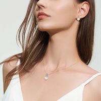 Collier pendentif élégant en argent sterling 925 avec perle d'eau douce et breloque goutte d'eau, bijou tendance pour femme, livraison gratuite