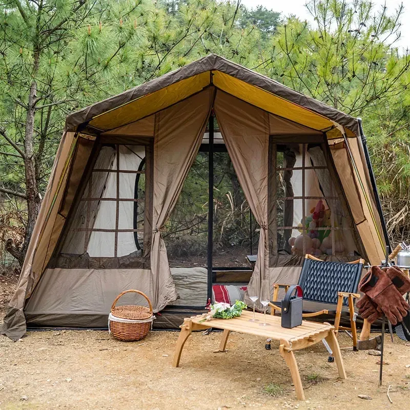 Benutzer definierte Outdoor 1 Schlafzimmer 1 Wohnzimmer Zelt verhindern Regens turm großes Camping Zelt