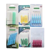 Brosse interdentaire orthodontique en forme de I, réutilisable, pour nettoyer entre les dents, curette douce pour implants dentaires, soin des gencives, outils de nettoyage