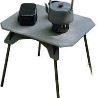 Nouvelle série de table pliante en aluminium ultra-légère et portable à double usage pour le camping en plein air avec plateau en ABS