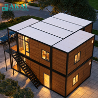 Maisons conteneurs duplex AKAY, panneaux sandwich, maisons modulaires portables préfabriquées, villas écologiques de luxe avec 4 chambres