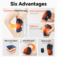Genouillère de Massage Électrique avec Coussinets Chauffants pour Soulagement de l'Arthrite et des Douleurs Articulaires