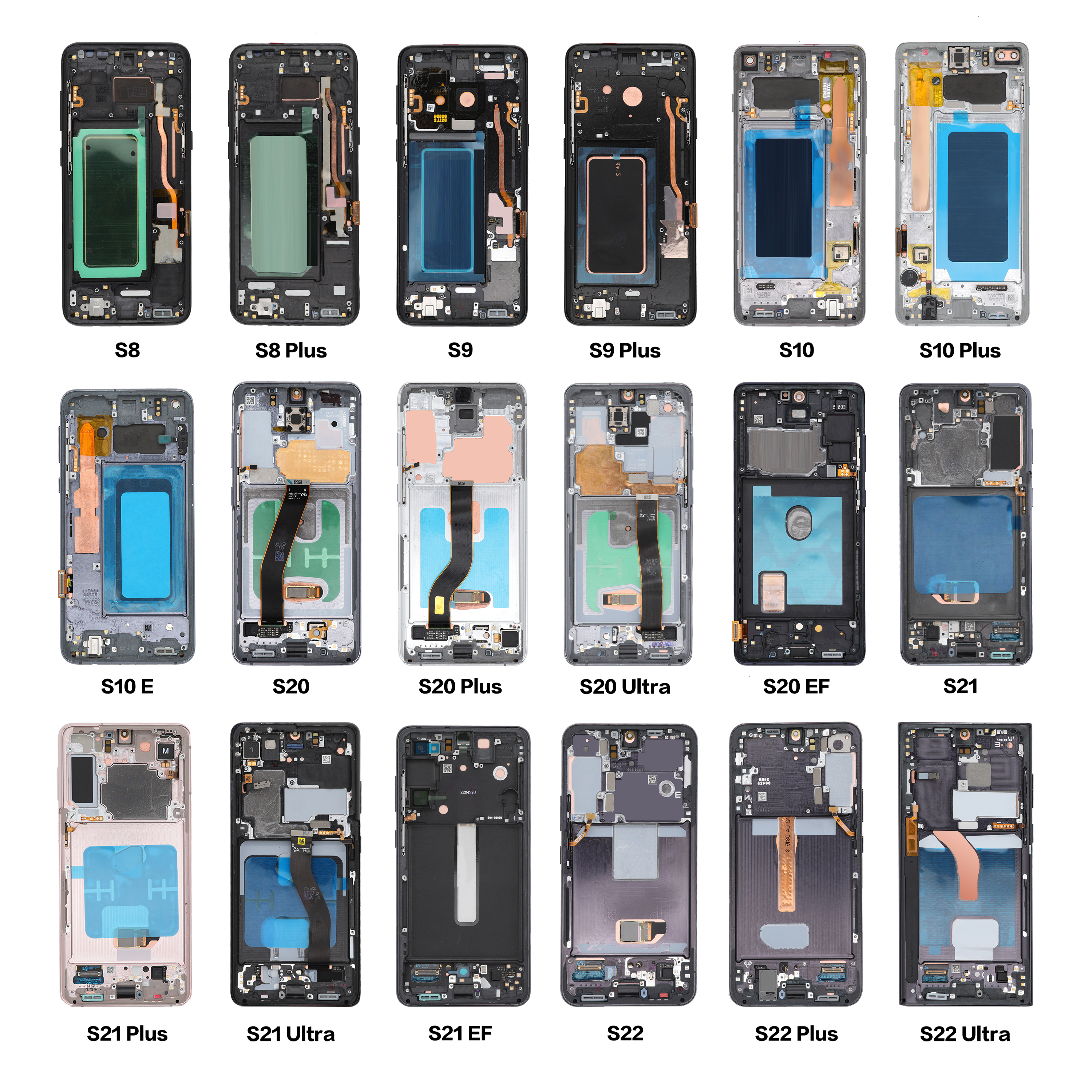 oem mobile phone lcds for samsung s8 s9 s10 s