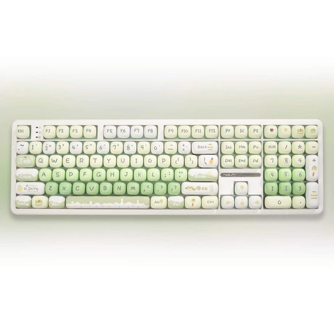 คีย์บอร์ด White-F108 + คีย์แคป MOG Dessert House