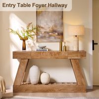 Table d'entrée SENYU 60 pouces avec tiroir, table de couloir en bois avec base robuste