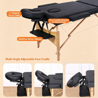 Professioneller Moderner Klappbarer Tragbarer Kosmetik-Massagetisch Verstellbare Holz-Spa-Liege für Fitness und Badezimmer Nutzung bis 200KG