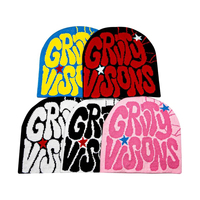 Gorra de esquí de punto Jacquard con logotipo personalizado gorra de punto Jacquard cálida al por mayor para hombres y mujeres gorros cálidos con estampado de dibujos animados estampados
