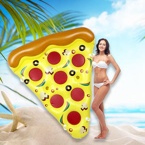 Nouveau matelas flottant gonflable pour adultes, motif <span class=keywords><strong>Pizza</strong></span> Jaune, grand format, épaissi, avec emballage haut de gamme, pour divertissement aquatique - Product Image 3