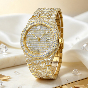 Gold Bestseller Hip Hop Iced Out Moissanite Watch For Men VVS1 Diamond Automatic Movement Luxury Wristwatch With Gift <b>Box</b> - Product Image 6