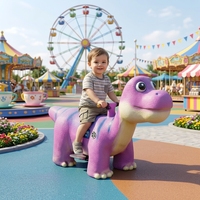 Leduole Amusement Dinosaure Animatronique Robotique Marchant pour Enfants en Fibre de Verre et Matériaux Métalliques